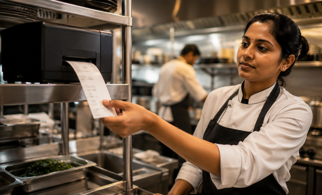 Kitchen order management in a Singapore restaurant with POS integration